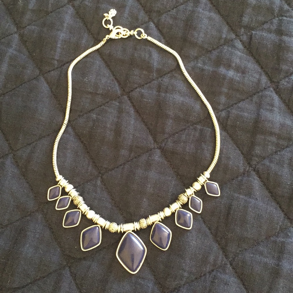 Lucky Brand silver and blue necklace